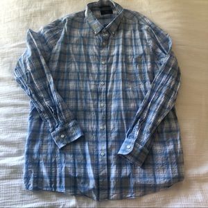 1901 Men’s plaid dress shirt. XXL trim fit